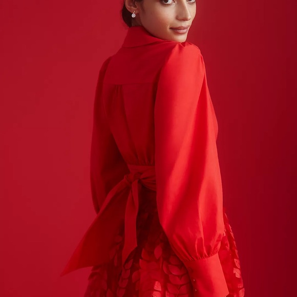 NWOT Maeve Poplin Bow Blouse - Anthropologie - Picture 10 of 10